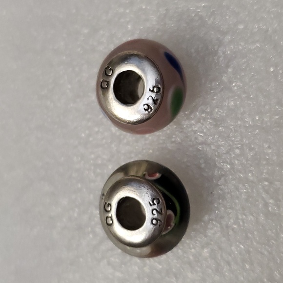 GQ 925 STERLING GLASS BEAD CHARMS - Picture 4 of 4